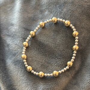 Enewton Elegant Gold and Silver Beaded Bracelet. I think gold beads are 6 mm